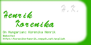 henrik korenika business card